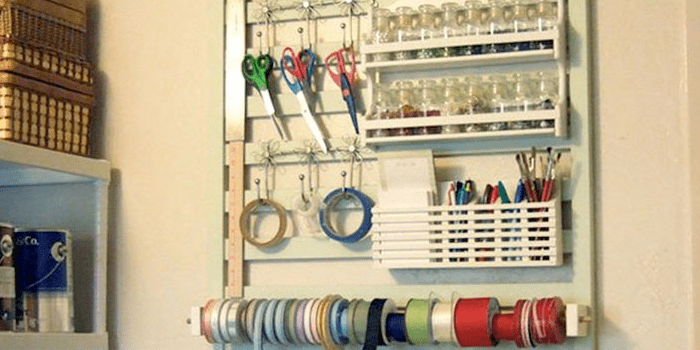 Create a unique craft and tool station with organizer