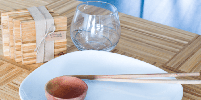 Recycled Chopsticks Bamboo Coasters