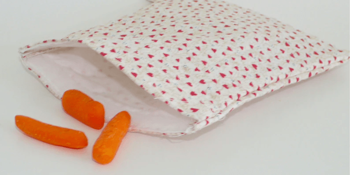Reusable Sandwich Size Bag - Made Out of Recycled Fabric