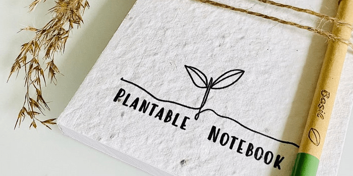 1. Plantable Notebook - 100% Biodegradable